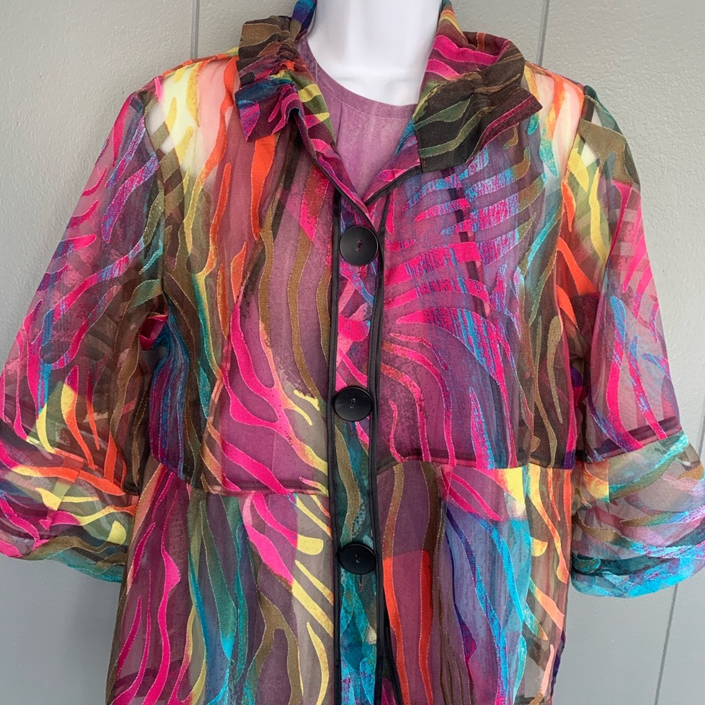 Groovy Organza Shirt/Coverup